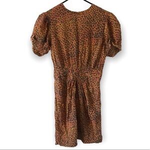 3/$15 Twenty8twelve 100% silk shoe sleeve animal print mini dress (D5)